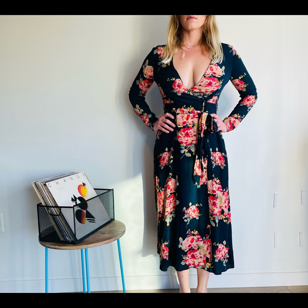 Zara Floral Wrap Dress (S)
